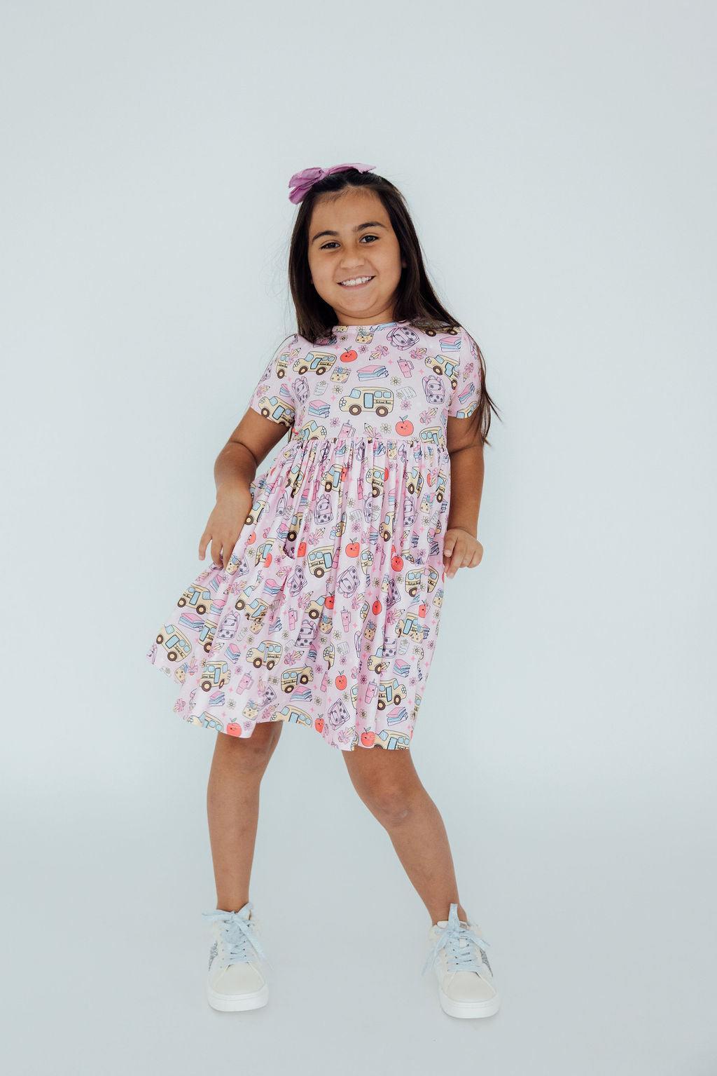(S) Playground Princess S/S Pocket Twirl Dress-Mila & Rose ®