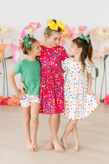 Polka Dot Party S/S Pocket Twirl Dress-Mila & Rose ®