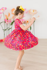 Polka Dot Party S/S Pocket Twirl Dress-Mila & Rose ®