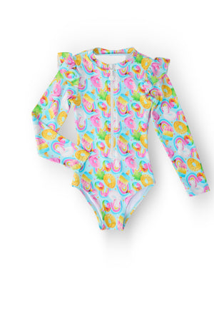 Pool Party L/S Flutter One-Piece Swimsuit-Mila & Rose ®