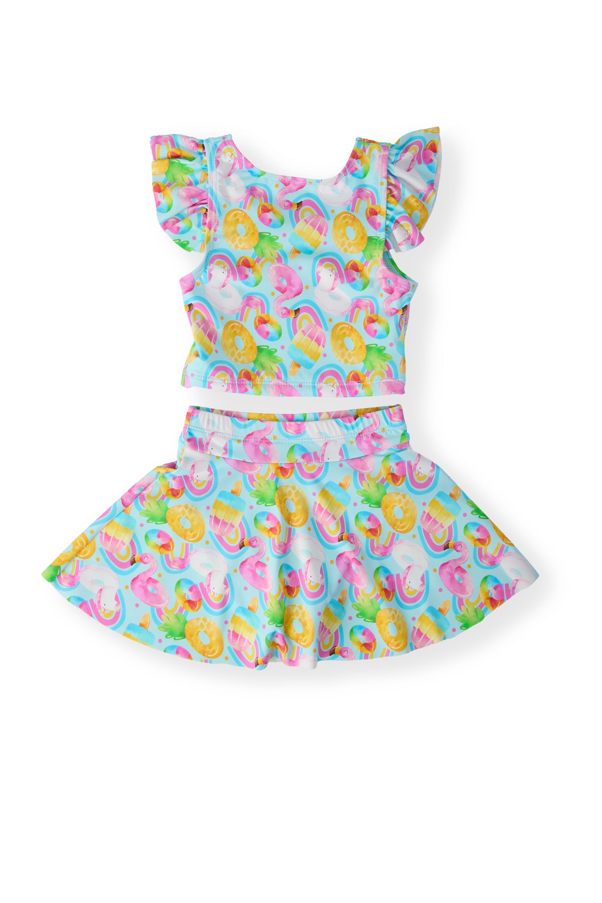 Pool Party Flutter Sleeve Twirl-kini Swimsuit Set-Mila & Rose ®