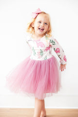 Prehistoric Pink L/S Tutu Dress-Mila & Rose ®