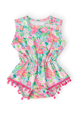 Preppy Petals Pom Pom Romper-Mila & Rose ®