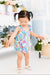 Preppy Floral Ruffle Cross Back Romper-Mila & Rose ®