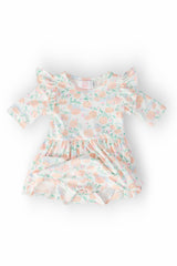 Pretty Pumpkins 3/4 Sleeve Flutter Twirl Bodysuit-Mila & Rose ®
