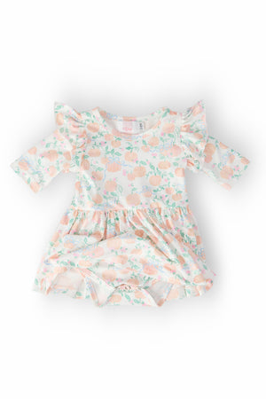 Pretty Pumpkins Twirl Flutter Bodysuit-Mila & Rose ®