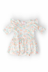 Pretty Pumpkins 3/4 Sleeve Flutter Twirl Bodysuit-Mila & Rose ®