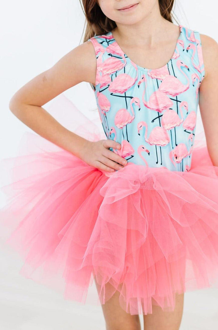 Pretty in Pink Flamingos Tank Tutu Leotard-Mila & Rose ®