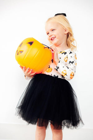 Pretty in Pumpkin L/S Tutu Dress-Mila & Rose ®