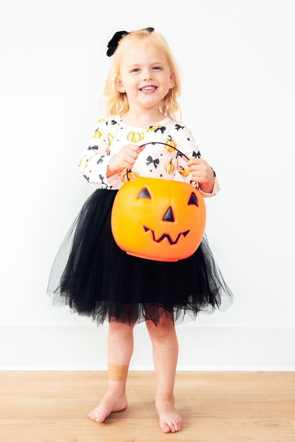 Pretty in Pumpkin L/S Tutu Dress-Mila & Rose ®