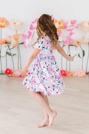 Pretty in Purple S/S Pocket Twirl Dress-Mila & Rose ®