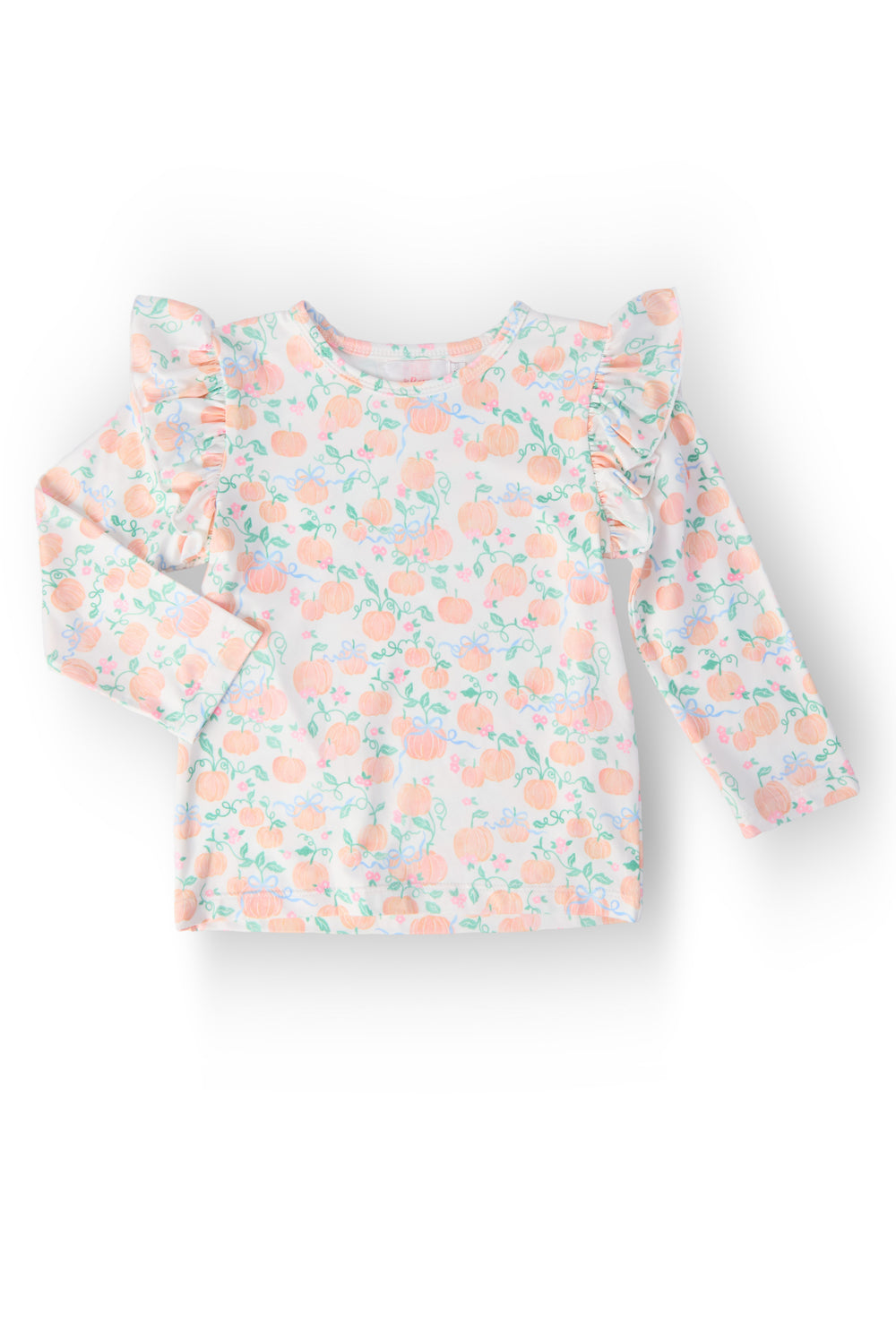 Pretty Pumpkins L/S Ruffle Tee-Mila & Rose ®