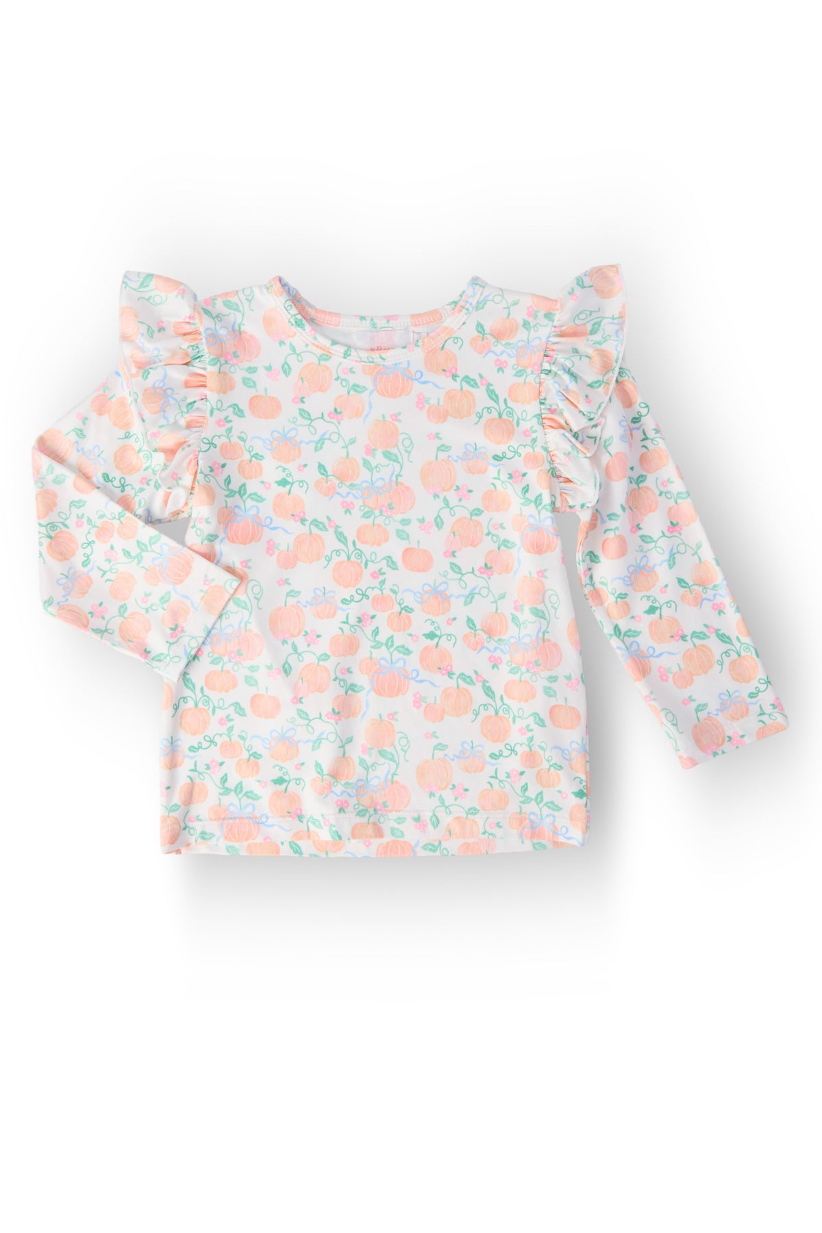 Pretty Pumpkins L/S Ruffle Tee-Mila & Rose ®