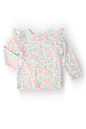 Pretty Pumpkins L/S Ruffle Tee-Mila & Rose ®