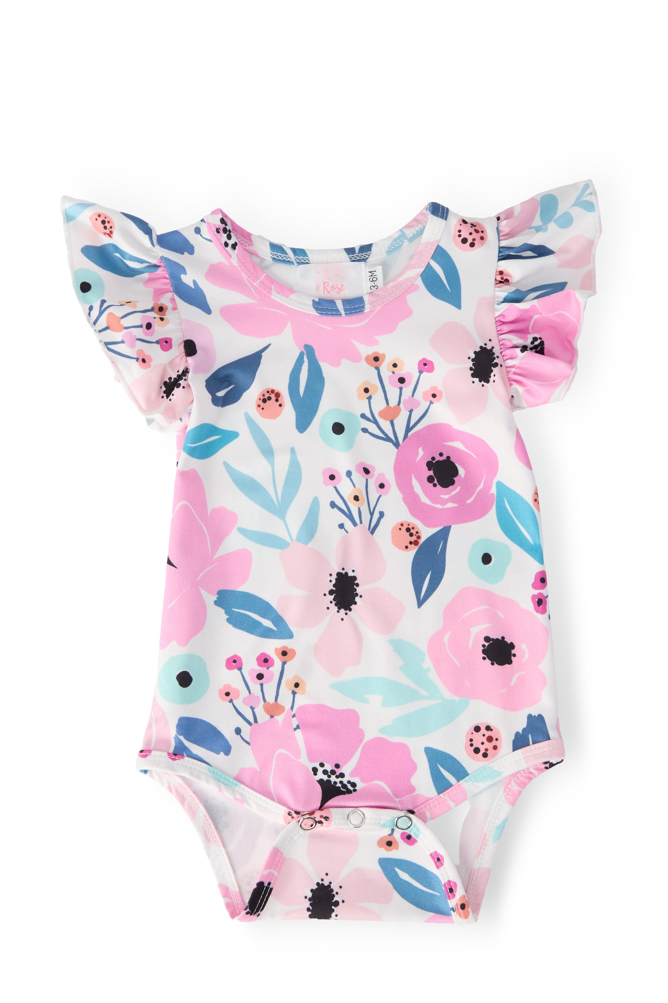 Pretty in Purple S/S Flutter Bodysuit-Mila & Rose ®