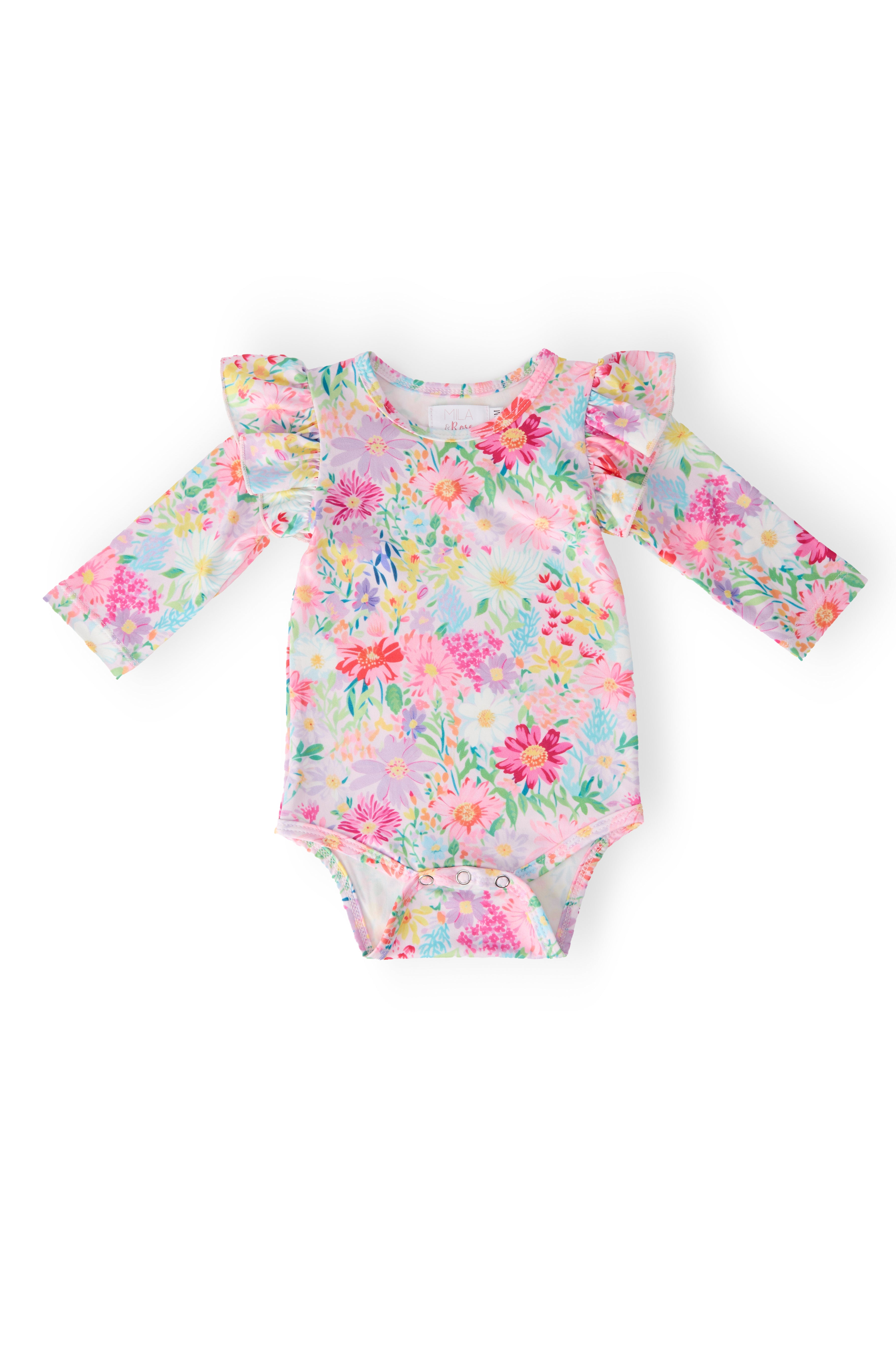 Field of Flowers L/S Flutter Bodysuit-Mila & Rose ®
