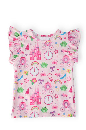 Princess & the Froggie S/S Ruffle Tee-Mila & Rose ®