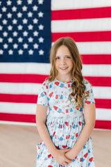SALE Proudly Patriotic S/S Pocket Twirl Dress-Mila & Rose ®