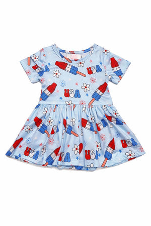 SALE Proudly Patriotic S/S Twirl Bodysuit-Mila & Rose ®