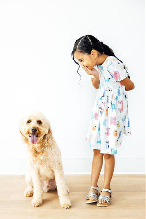 Puppy Pals S/S Pocket Twirl Dress-Mila & Rose ®