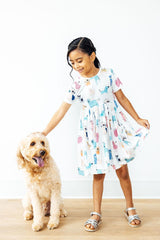 (S) Puppy Pals S/S Pocket Twirl Dress-Mila & Rose ®