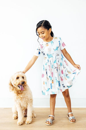 Puppy Pals S/S Pocket Twirl Dress-Mila & Rose ®