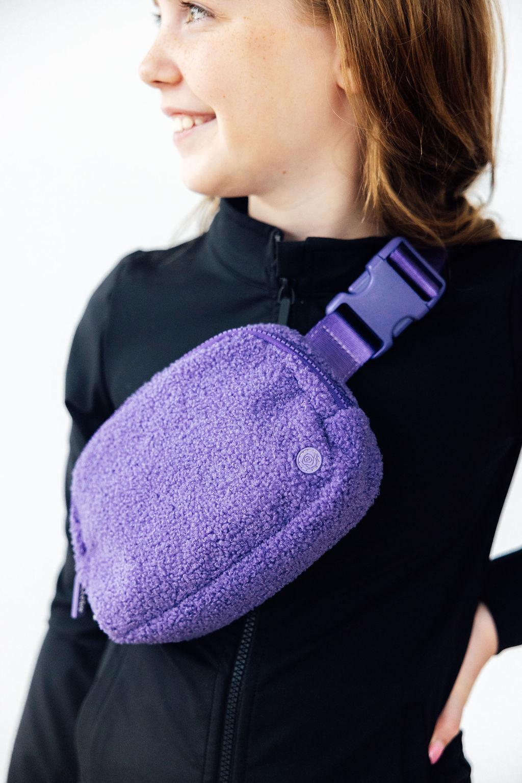 Purple Fleece Belt Bag Purple Fleece Belt Bag