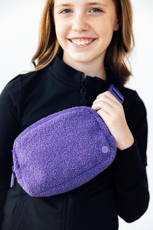 Purple Fleece Belt Bag-Mila & Rose ®