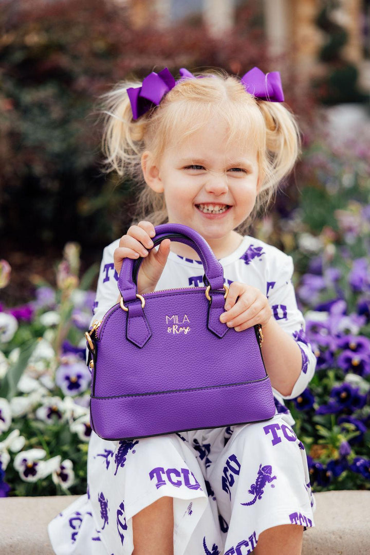 Purple Grosgrain Hair Bow-Mila & Rose ®