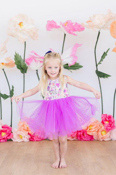 Girls' Purple Perfection Tank Tutu Dress Size: 6-12m By Mila & Rose