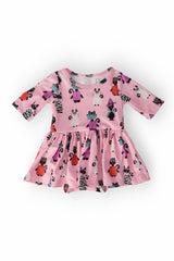 Purr-fectly Spooky 3/4 Sleeve Twirl Bodysuit-Mila & Rose ®