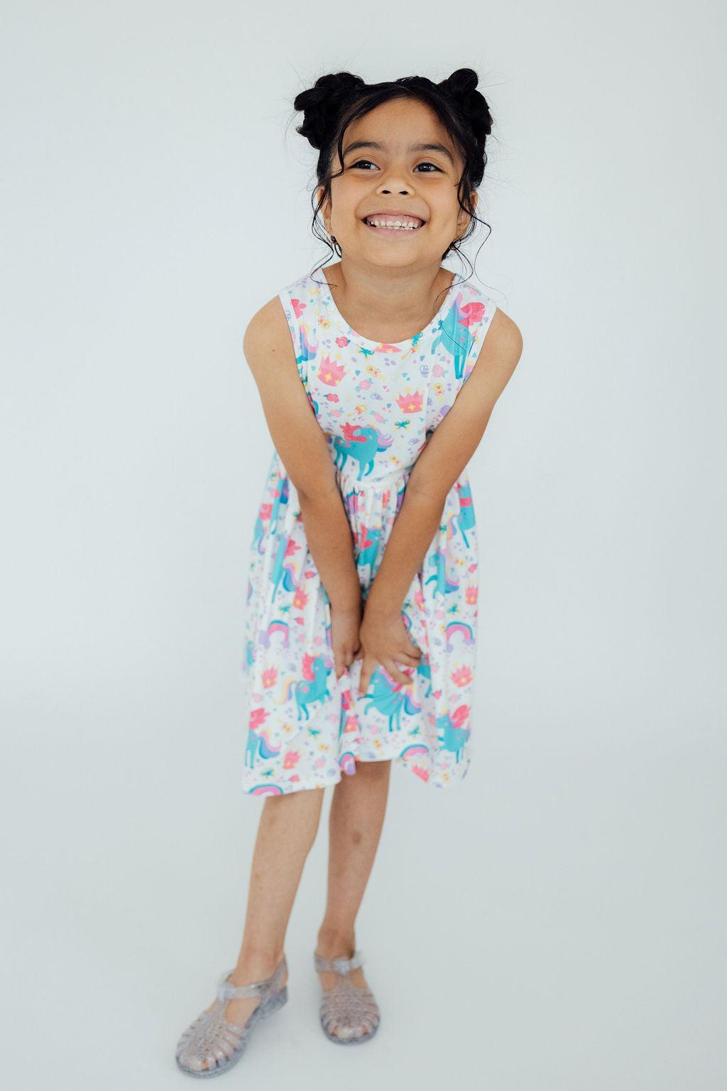 Rainbow Meadows Tank Twirl Dress-Mila & Rose ®