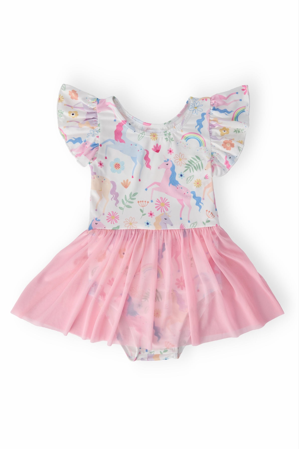 Rainbow Vibes S/S Twirl Leotard-Mila & Rose ®