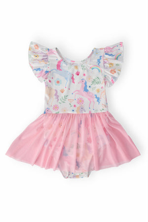 Rainbow Vibes S/S Twirl Leotard-Mila & Rose ®