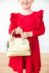 Red L/S Ruffle Twirl Dress-Mila & Rose ®