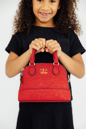 Red Shimmer Girl's Crossbody Purse-Mila & Rose ®