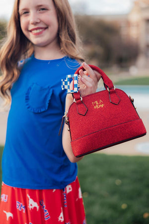Red Shimmer Girl's Crossbody Purse-Mila & Rose ®