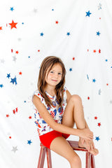 Red Twirl Shorts-Mila & Rose ®