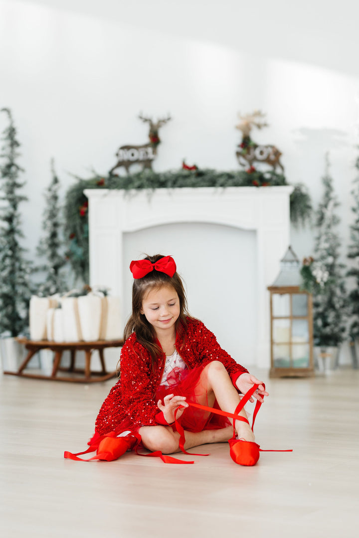Red Velvet Sequin Jacket-Mila & Rose ®