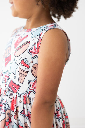 SALE Red, White & BBQ Tank Twirl Dress-Mila & Rose ®