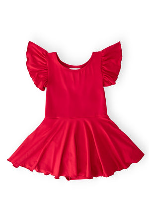 Red S/S Twirl Leotard-Mila & Rose ®