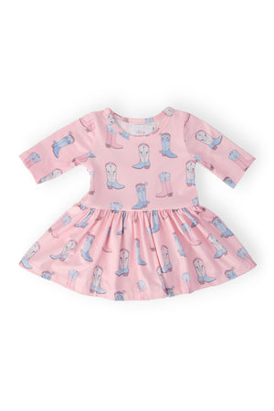 Ribbons & Rodeos 3/4 Sleeve Twirl Bodysuit-Mila & Rose ®