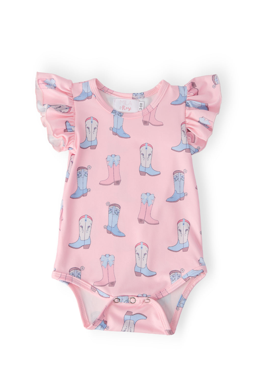 Ribbons & Rodeos S/S Flutter Bodysuit-Mila & Rose ®