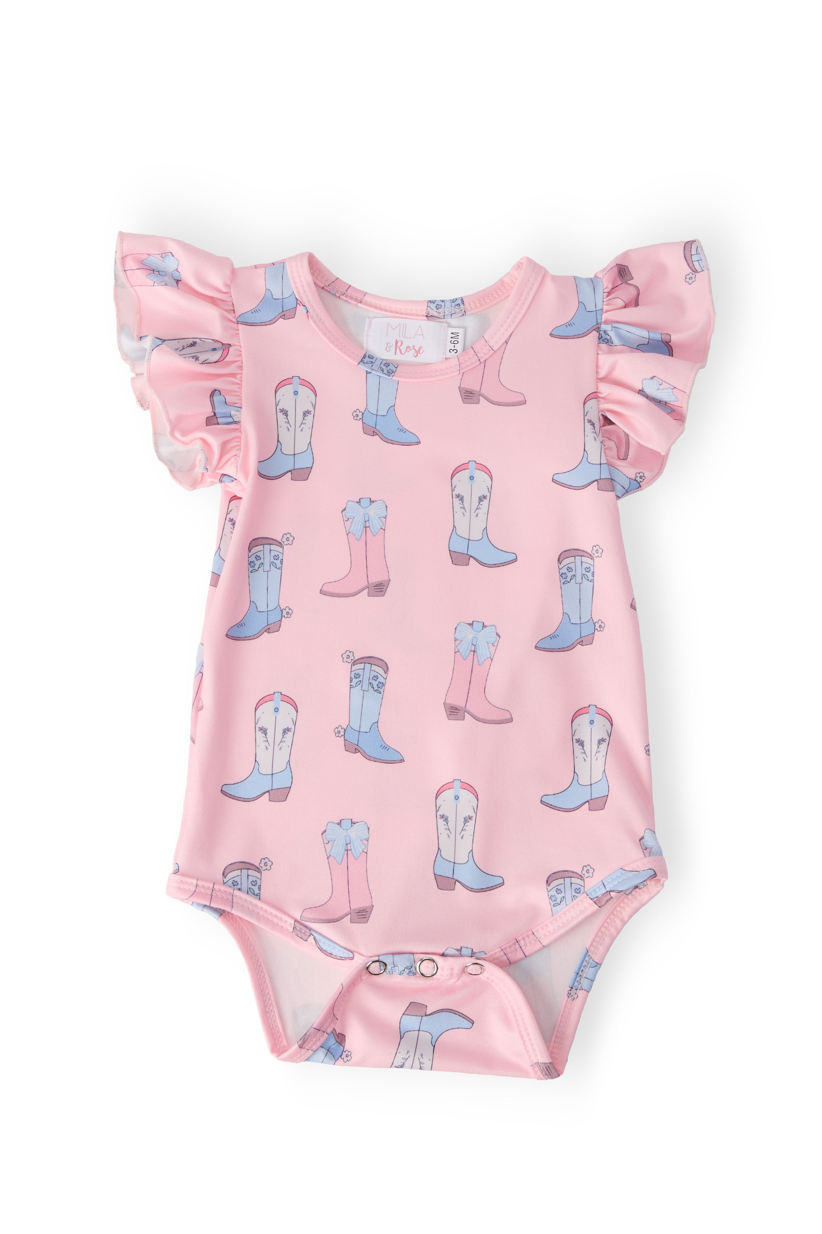 Ribbons & Rodeos S/S Flutter Bodysuit-Mila & Rose ®