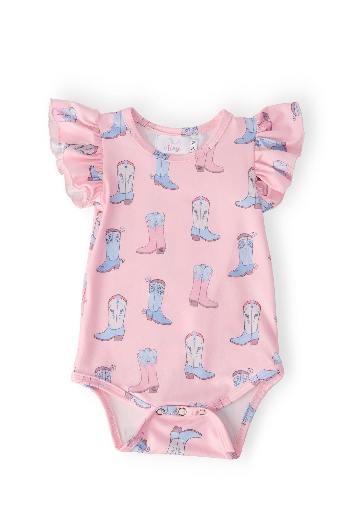 Ribbons & Rodeos S/S Flutter Bodysuit-Mila & Rose ®