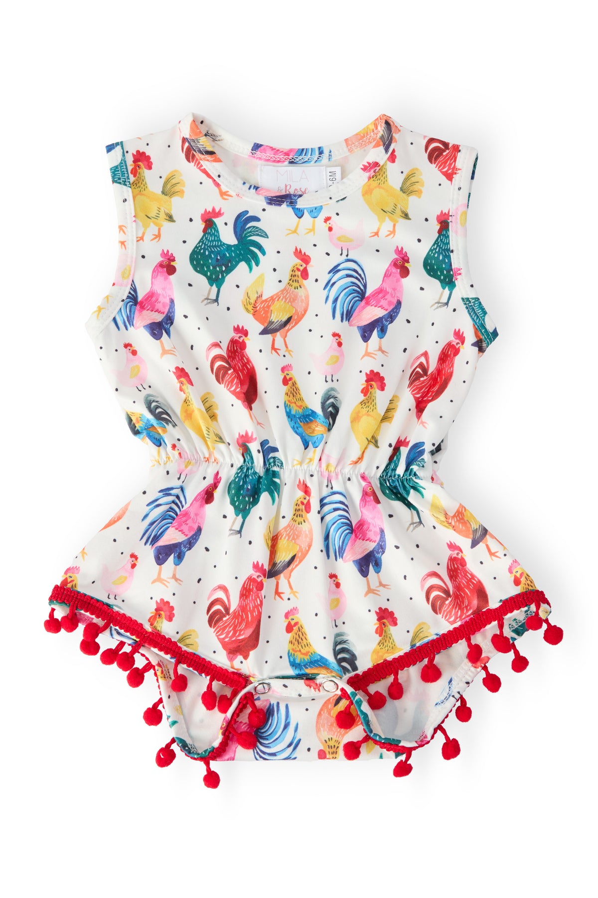 Rooster Pom Pom Romper-Mila & Rose ®