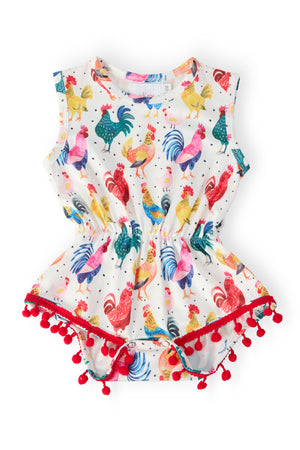 Rooster Pom Pom Romper-Mila & Rose ®