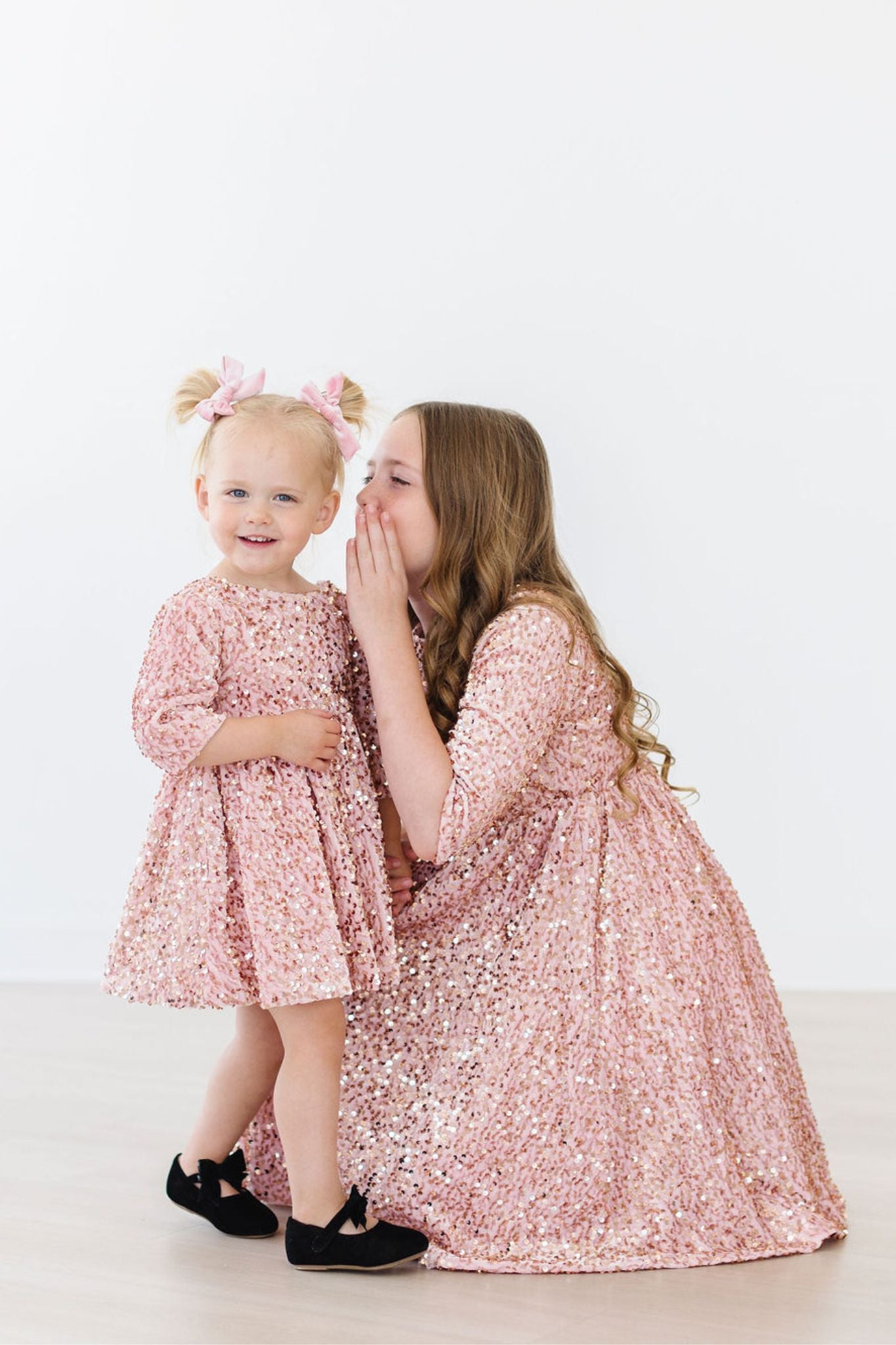Rose Gold Velvet Sequin Dress | Mila & Rose Rose Gold Velvet Sequin Dress | Mila & Rose