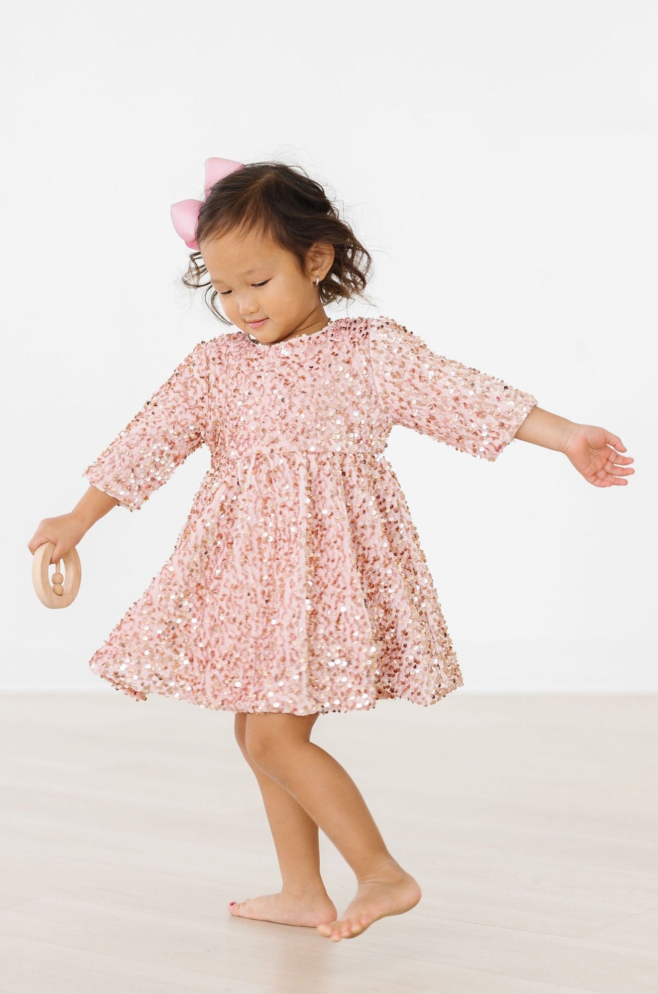 Rose Gold Velvet Sequin Dress | Mila & Rose Rose Gold Velvet Sequin Dress | Mila & Rose