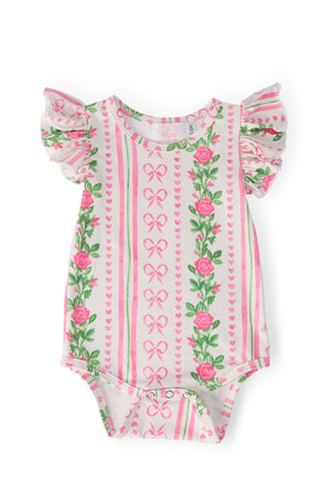 Rosebud Bows S/S Flutter Bodysuit-Mila & Rose ®